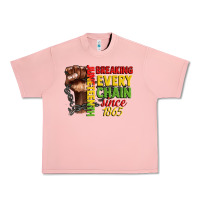 Salmon juneteenth breaking every chain since 1865 Urban Heavy Tee - CowGirlArtShop
