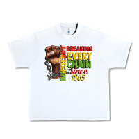 White juneteenth breaking every chain since 1865 Urban Heavy Tee - CowGirlArtShop