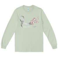 Matcha pretty white ribbon support lung cancer awareness t shirt Long Sleeve Tee - Craftify