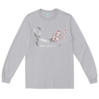 Moon Dust pretty white ribbon support lung cancer awareness t shirt Long Sleeve Tee - Craftify