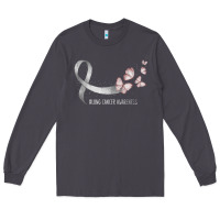 Smoke pretty white ribbon support lung cancer awareness t shirt Long Sleeve Tee - Craftify