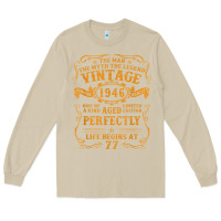 Mushroom vintage 1946 the man myth legend 77 year old birthday gifts Long Sleeve Tee - trangStudio