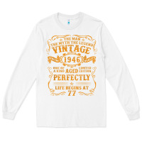White vintage 1946 the man myth legend 77 year old birthday gifts Long Sleeve Tee - trangStudio