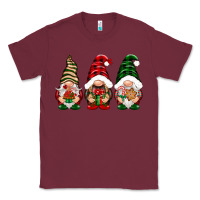 Burgundy Christmas gnomes Classic Tee - NancyCooperArtShop