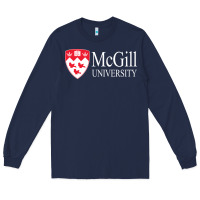 Navy mcgill university Long Sleeve Tee - Craftify