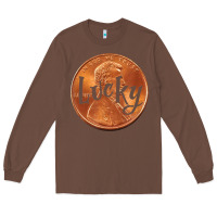 Chestnut Cute Good Luck Gift - Lucky Penny Long Sleeve Tee - Craftify