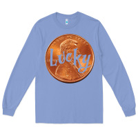 Colony Blue Cute Good Luck Gift - Lucky Penny Long Sleeve Tee - Craftify
