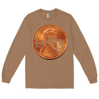 Toasted Coconut Cute Good Luck Gift - Lucky Penny Long Sleeve Tee - Craftify