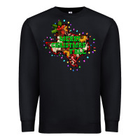 Black merry Christmas y'all Texas map Premium Sweatshirt - BarkalooDesign