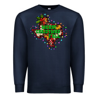 Navy merry Christmas y'all Texas map Premium Sweatshirt - BarkalooDesign