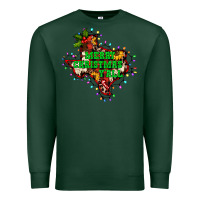 Sports Green merry Christmas y'all Texas map Premium Sweatshirt - BarkalooDesign