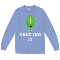 Colony Blue kaleing it kale art for vegans vegetarians Long Sleeve Tee - Craftify