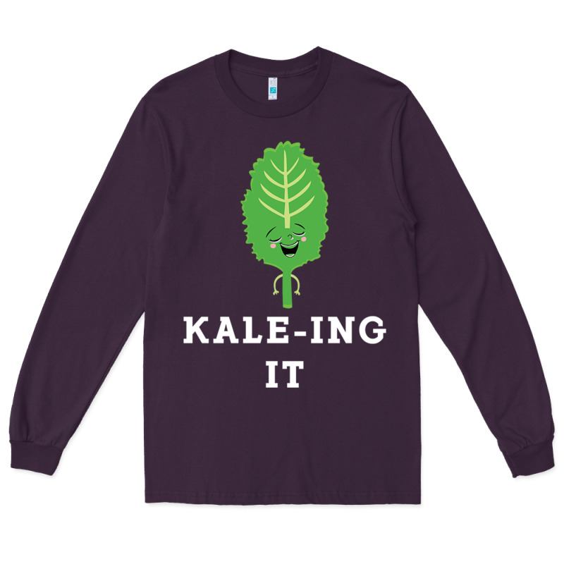 Kaleing It Kale Art For Vegans Vegetarians Long Sleeve Tee by Craftify | Teevron