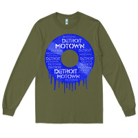 Army Green detroit motown record t shirt motown record t shirt Long Sleeve Tee - Craftify
