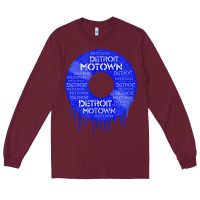 Burgundy detroit motown record t shirt motown record t shirt Long Sleeve Tee - Craftify
