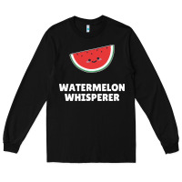 Black watermelon t  shirt watermelon whisperer t  shirt Long Sleeve Tee - Craftify