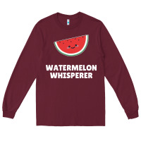 Burgundy watermelon t  shirt watermelon whisperer t  shirt Long Sleeve Tee - Craftify