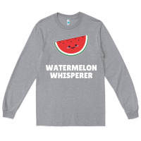Heather Grey watermelon t  shirt watermelon whisperer t  shirt Long Sleeve Tee - Craftify