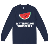 Navy watermelon t  shirt watermelon whisperer t  shirt Long Sleeve Tee - Craftify