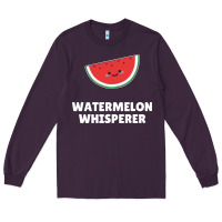 Plum watermelon t  shirt watermelon whisperer t  shirt Long Sleeve Tee - Craftify