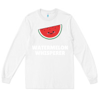 White watermelon t  shirt watermelon whisperer t  shirt Long Sleeve Tee - Craftify