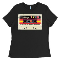 Black 30th birthday 30 years 1990 retro tape cassette Ladies Tee - Bettercallsaul