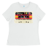White 30th birthday 30 years 1990 retro tape cassette Ladies Tee - Bettercallsaul
