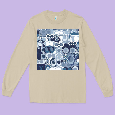 Coach Blue Long Sleeve Tee Designed By Craftify