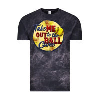 Cloud Black take me out to the ball game softball Vintage Tee - CowGirlArtShop