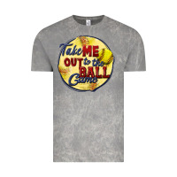 Cloud Rock take me out to the ball game softball Vintage Tee - CowGirlArtShop