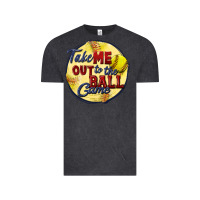 Vintage Black take me out to the ball game softball Vintage Tee - CowGirlArtShop