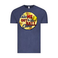 Vintage Denim take me out to the ball game softball Vintage Tee - CowGirlArtShop