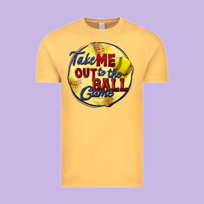Take Me Out To The Ball Game Softball Vintage Tee Designed By Cowgirlartshop