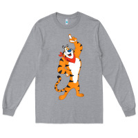 Heather Grey Frosted Flakes Tony The Tiger T Shirt Long Sleeve Tee - Craftify