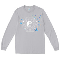 Moon Dust yin yang with butterflies ancient chinese yin yang Long Sleeve Tee - Craftify