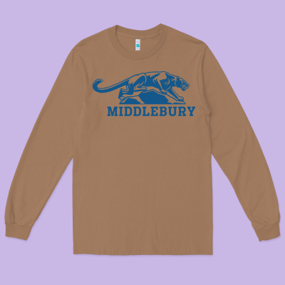 Middlebury Panthers Long Sleeve Tee Designed By Craftify