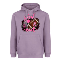 Lavender Pink Out Football Heavyweight Hoodie - BarkalooDesign