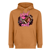 Meerkat Pink Out Football Heavyweight Hoodie - BarkalooDesign