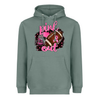 Sage Pink Out Football Heavyweight Hoodie - BarkalooDesign