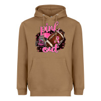 Toasted Coconut Pink Out Football Heavyweight Hoodie - BarkalooDesign