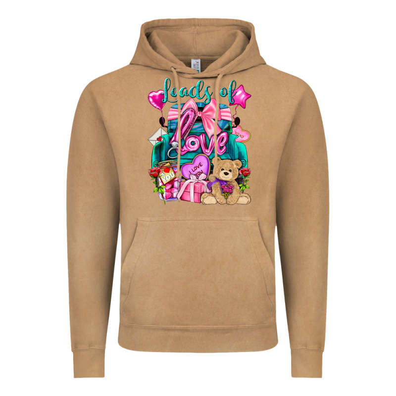 Loads Of Love Truck Valentine's Day Vintage Hoodie by HowdyJamesFarm | Teevron
