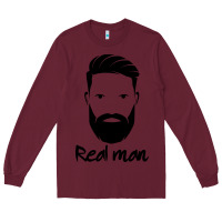 Burgundy Real Man Long Sleeve Tee - Craftify