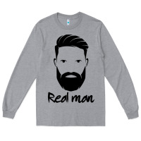 Heather Grey Real Man Long Sleeve Tee - Craftify