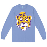 Colony Blue Vintage Louisiana State Tiger Mascot Long Sleeve Tee - Craftify