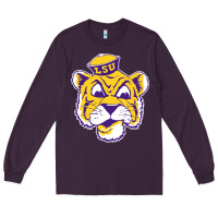Plum Vintage Louisiana State Tiger Mascot Long Sleeve Tee - Craftify