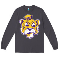 Smoke Vintage Louisiana State Tiger Mascot Long Sleeve Tee - Craftify