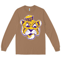 Toasted Coconut Vintage Louisiana State Tiger Mascot Long Sleeve Tee - Craftify