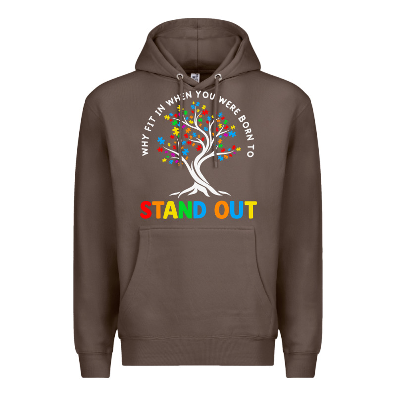 Why Fit In Autism Awareness Premium Hoodie by CowhideDigitalArt | Teevron