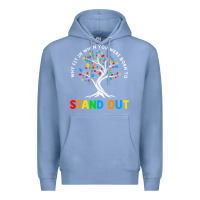 Colony Blue Why Fit In Autism Awareness Premium Hoodie - CowhideDigitalArt