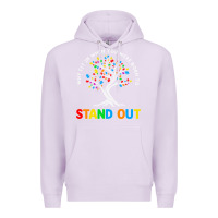 Lilac Why Fit In Autism Awareness Premium Hoodie - CowhideDigitalArt